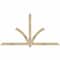 Ekena Millwork Redmond Rough Sawn Timber Gable Bracket, Douglas Fir, 96"W x 52"H x 4"D x 4"F, 13/12 Pitch GBW096X52X0404RED00RDF - alternate 1